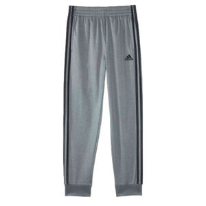 Heather gray Adidas 3 stripe sweatpant joggers.Sz 18-20 boys/women’s XS orS(2-4)